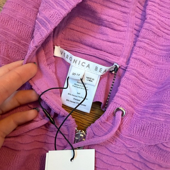 VERONICA BEARD Duna Hoodie Dickey NWT Orchid - Picture 3 of 3